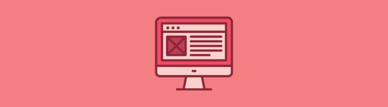 WordPress Form Plugins: Best Practices and Recommendations. desktop computer icon on a red background