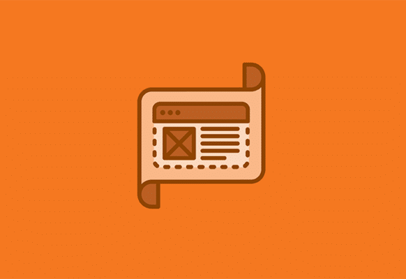 layout by flywheel feature orange graphic of webpage layout