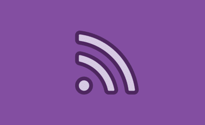 layout by flywheel optimize RSS feed feature purple RSS feed icon
