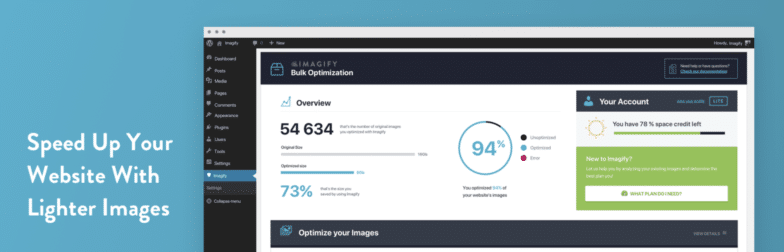 The Imagify plugin efficiently optimizes images for web without sacrificing quality.