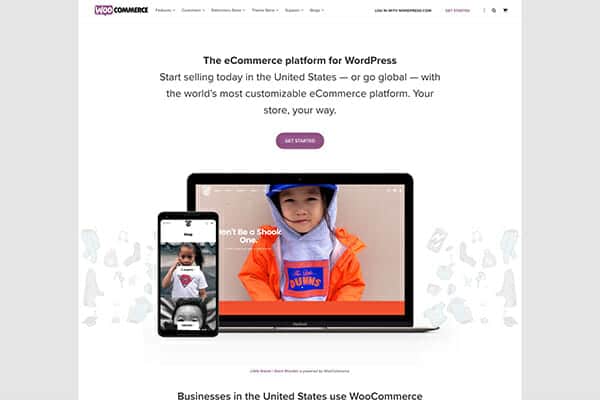 A screenshot of wooCommerce eComerce