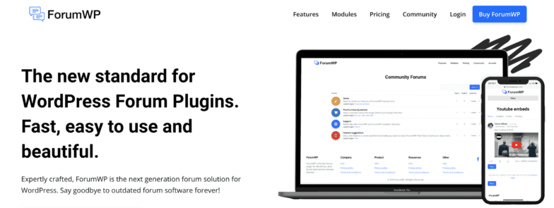 ForumWP: The new standard for WordPress Forum Plugins. Fast, easy to use and beautiful. 