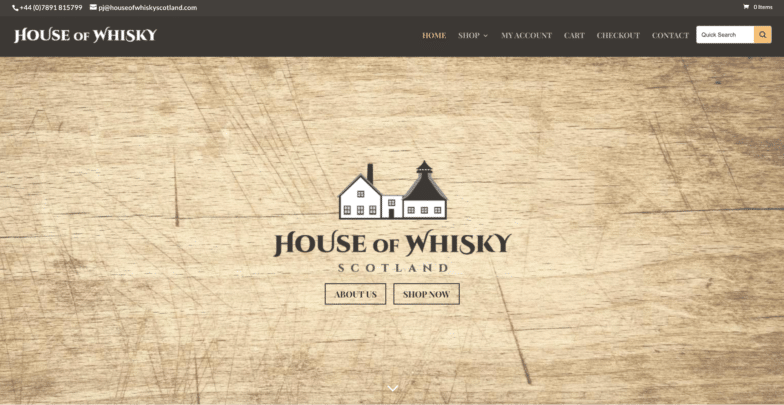 wordpress site examples house of whisky