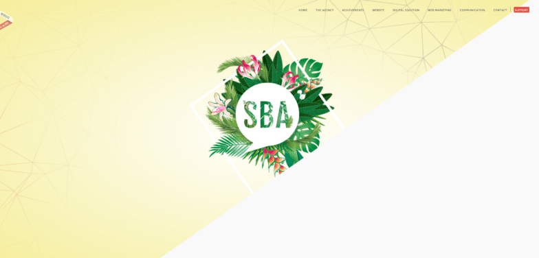 A screenshot of SBA's homepage, one of the best agency websites