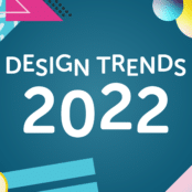90s-style banner with colorful geometric and abstract shapes that reads 
