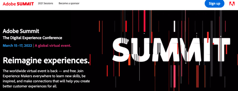 Adobe Summit website screenshot