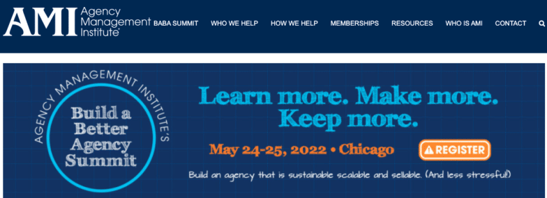 Build a Better Agency Summit website screenshot