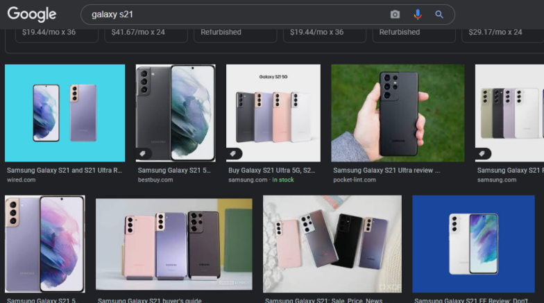 Image search results for Galaxy S21
