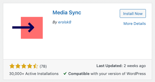 install Media Sync plugin