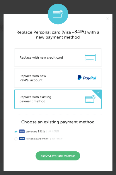 Flywheel | How do I switch my payment method?