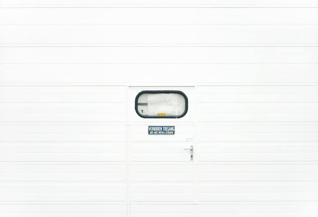 Image of a white garage door