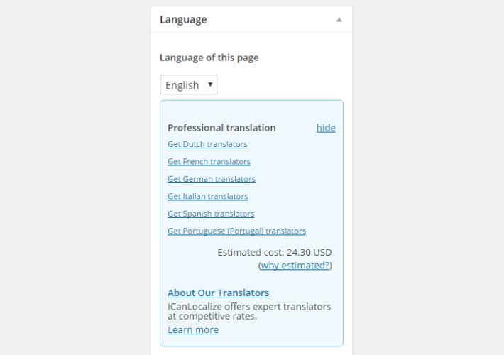 multilingual-wordpress-site-wpml-sidebar