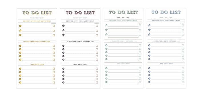 increase your productivity with these free printable to do lists layout