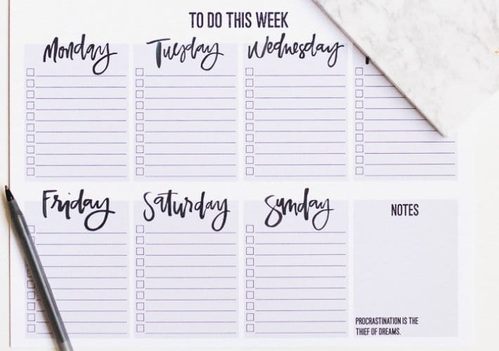 increase your productivity with these free printable to do lists layout