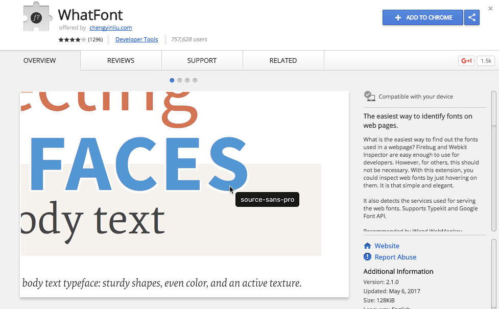 How to install Whatfont Chrome Extension 