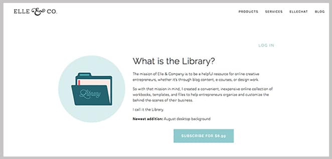 layout by flywheel recurring revenue freelance business library website screenshot and link