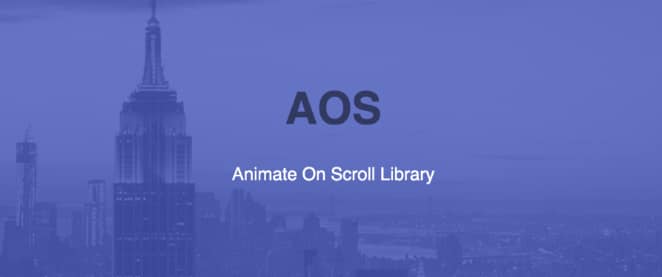 AOS | Best JavaScript libraries and frameworks