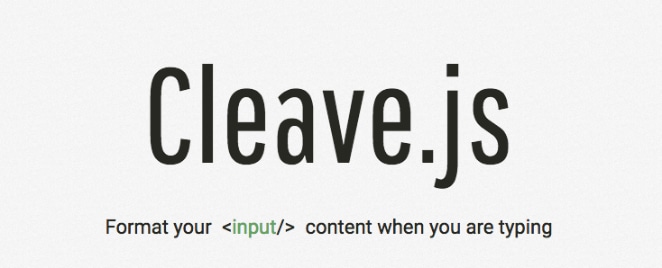 Cleave | Best JavaScript libraries and frameworks