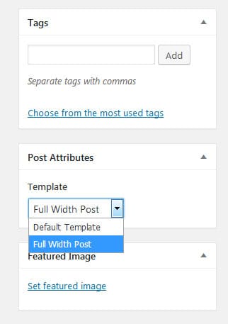 layout by flywheel custom post template how to full width post custom template selected in wordpress