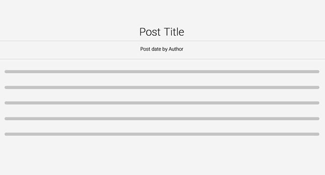 layout by flywheel custom post template how to post title post date by author template rough mockup