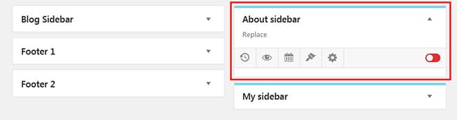 details on different sidebar for posts and pages in wordpress dashboard