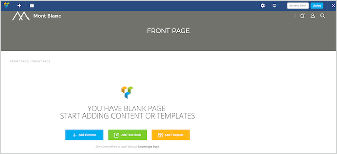 mont blanc one page business website wordpress template preview