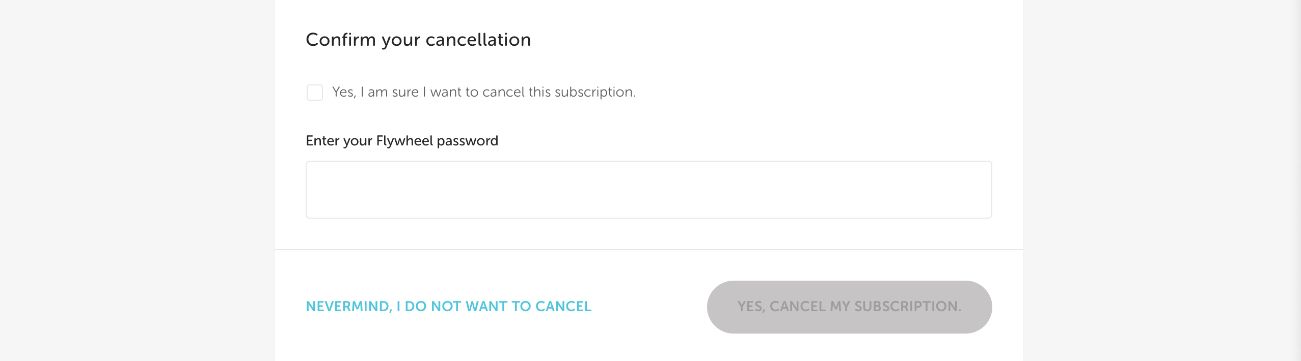 Flywheel How can I cancel a subscription?