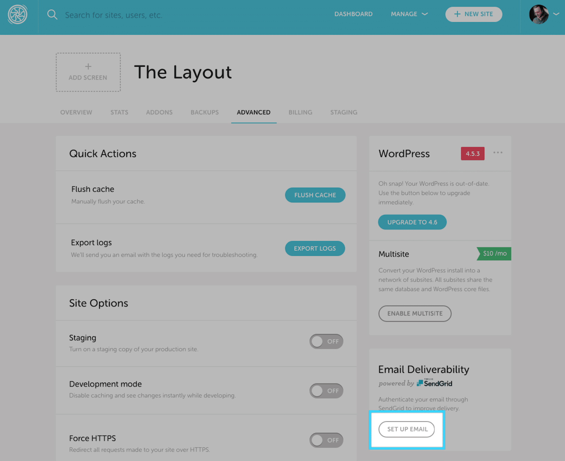Flywheel Sending Email on Flywheel