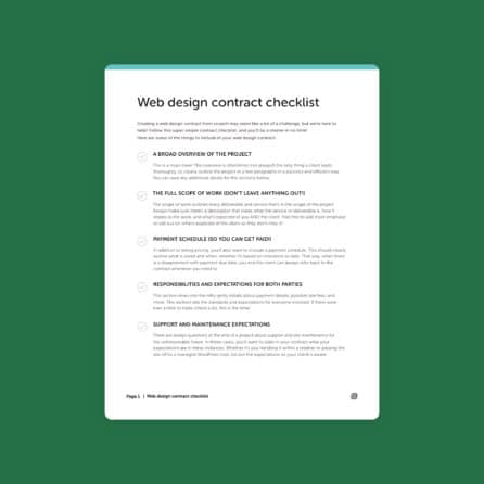 Flywheel | Web design contract checklist