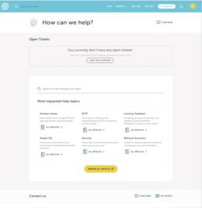 Get help page