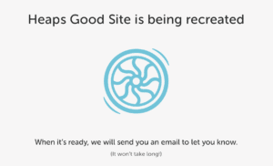 Your site is ready to be restored email.