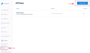SendGrid API key.